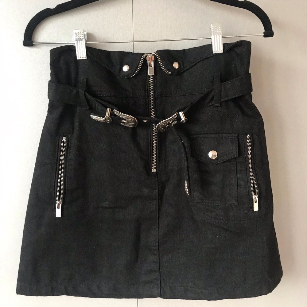 The Kooples black western skirt